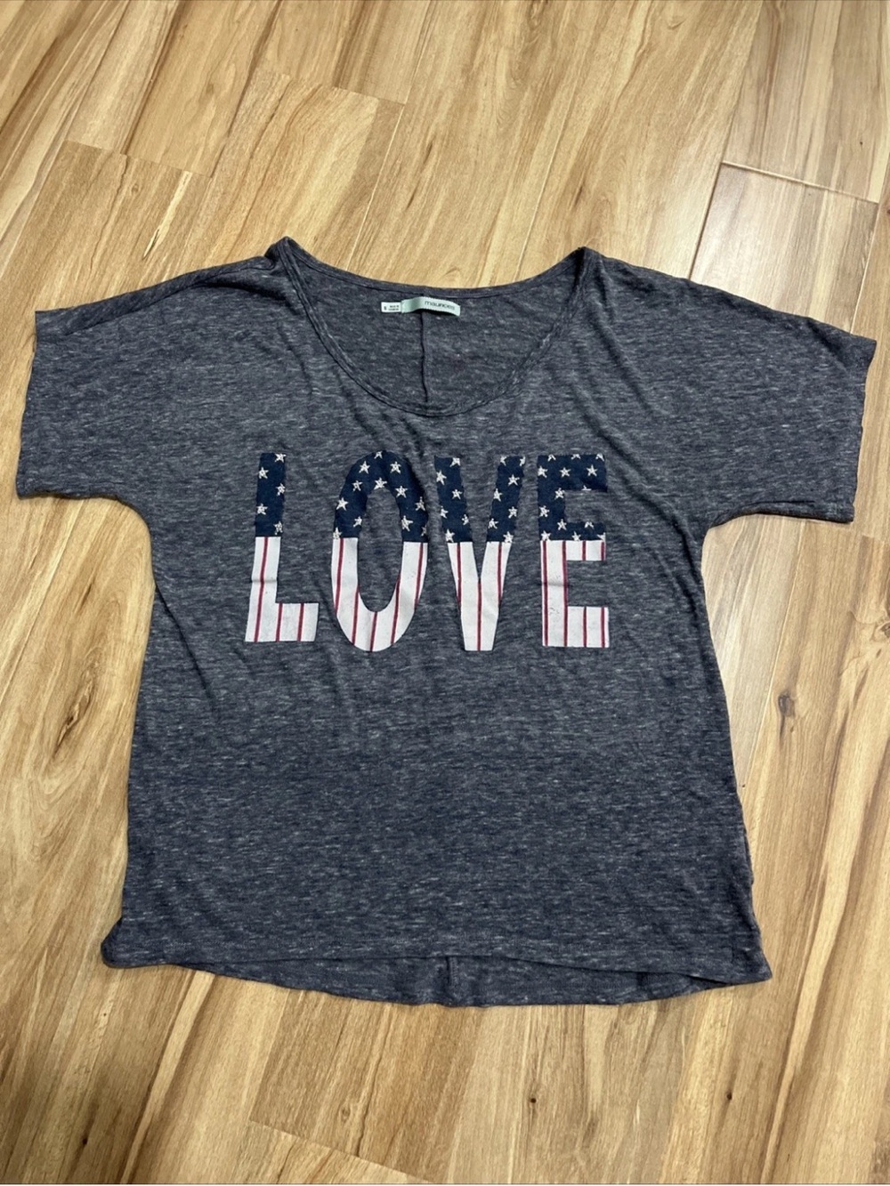 Maurices Charcoal 'LOVE' Flag Graphic Tee